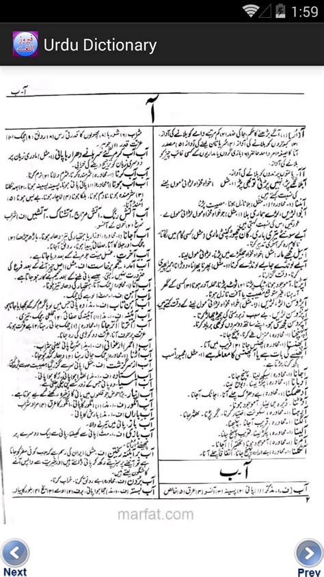 The Urdu Dictionary .